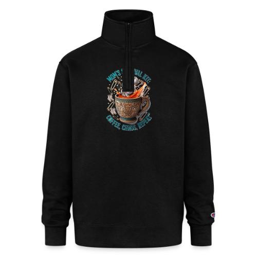 Mom's Survival Kit Tee | Coffee Chaos - Champion Unisex 1/4 Zip Pullover Sweatshirt