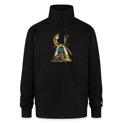 Lost Item Locator T Shirt, Professional Finder Mug - Champion Unisex 1/4 Zip Pullover Sweatshirt