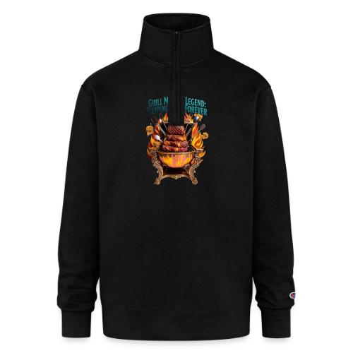 Grill Master Legend T Shirt - Champion Unisex 1/4 Zip Pullover Sweatshirt