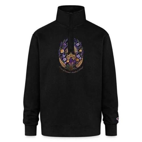 Easter Meadow Crown Renewal T Shirt, Spring Gift - Champion Unisex 1/4 Zip Pullover Sweatshirt