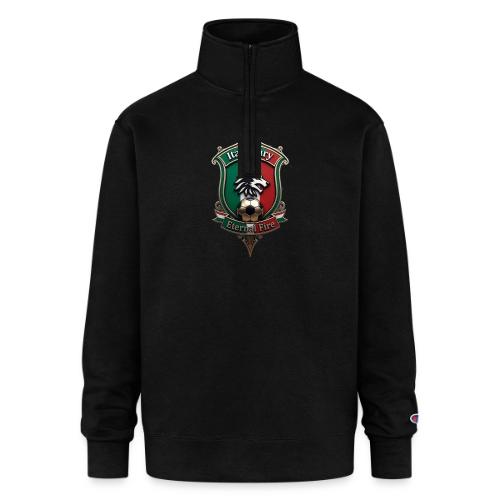 Italy heritage Wolf Fury Tee, Pride Badge Gift - Champion Unisex 1/4 Zip Pullover Sweatshirt