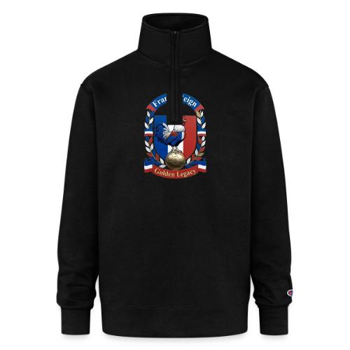 France Rooster Reign T-Shirt, Tricolore Pride Gift - Champion Unisex 1/4 Zip Pullover Sweatshirt