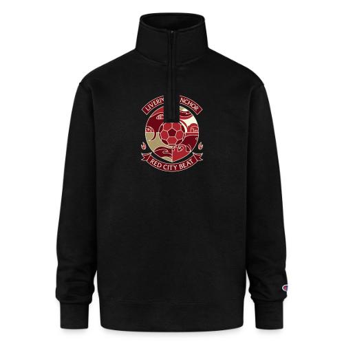 Liverpool Anchor T Shirt, Soccer City Pride Gift - Champion Unisex 1/4 Zip Pullover Sweatshirt