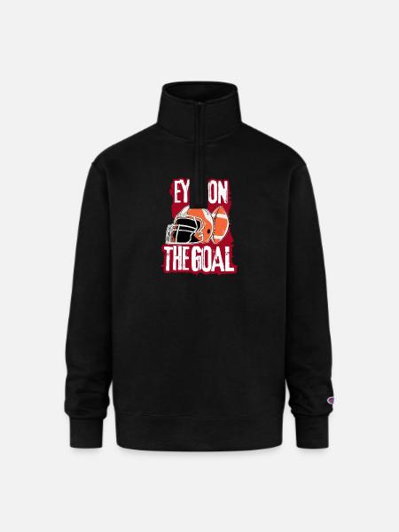 American Football T-Shirt - Champion Unisex 1/4 Zip Pullover Sweatshirt - black