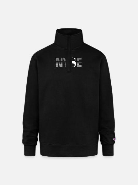 Nyse New York Stock Exchange - Champion Unisex 1/4 Zip Pullover Sweatshirt - black
