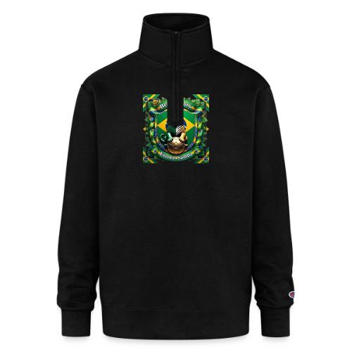 Brazil Jaguar Glory T-Shirt, Flag Pride Badge Gift - Champion Unisex 1/4 Zip Pullover Sweatshirt