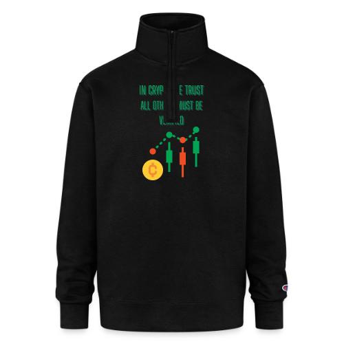 Sarcastic Bitcoin Investor T-shirt - Champion Unisex 1/4 Zip Pullover Sweatshirt