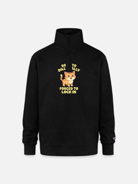 Kitty Lock-In - Champion Unisex 1/4 Zip Pullover Sweatshirt - black
