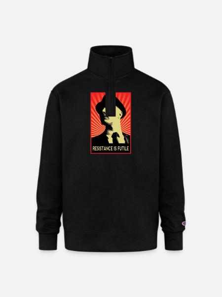 Observer Fringe - Champion Unisex 1/4 Zip Pullover Sweatshirt - black