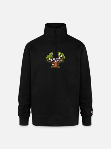 Opossums Tree - Champion Unisex 1/4 Zip Pullover Sweatshirt - black