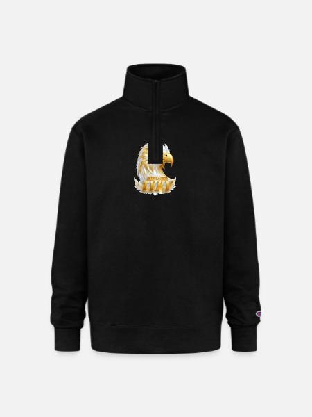 Golden Eagle Streamer Tyky - Champion Unisex 1/4 Zip Pullover Sweatshirt - black