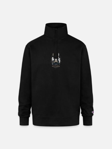 Future Stairway Vision - Champion Unisex 1/4 Zip Pullover Sweatshirt - black