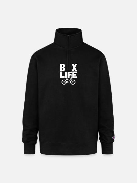 BMX Life - Champion Unisex 1/4 Zip Pullover Sweatshirt - black