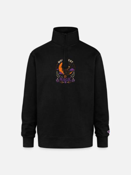 Moonlight & Magic Tshirt - Champion Unisex 1/4 Zip Pullover Sweatshirt - black