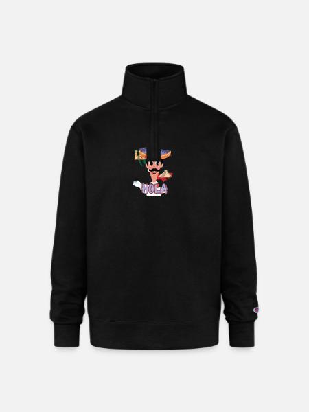 Multilingual - Mexican Shirt - Champion Unisex 1/4 Zip Pullover Sweatshirt - black