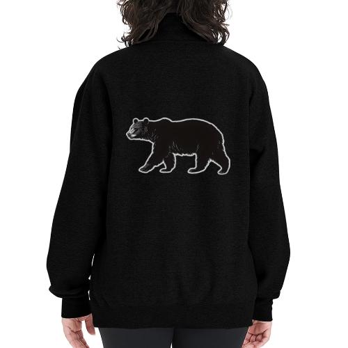 Midnight Black Bear - Champion Unisex 1/4 Zip Pullover Sweatshirt