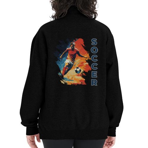 Soccer Action Pulse - Champion Unisex 1/4 Zip Pullover Sweatshirt