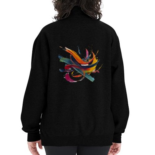Colorful Waves - Champion Unisex 1/4 Zip Pullover Sweatshirt