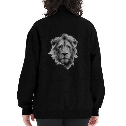 Lion: Monochrome King - Champion Unisex 1/4 Zip Pullover Sweatshirt