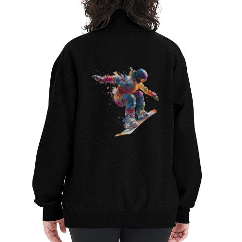 Snowboarding: Frozen Flight - Champion Unisex 1/4 Zip Pullover Sweatshirt