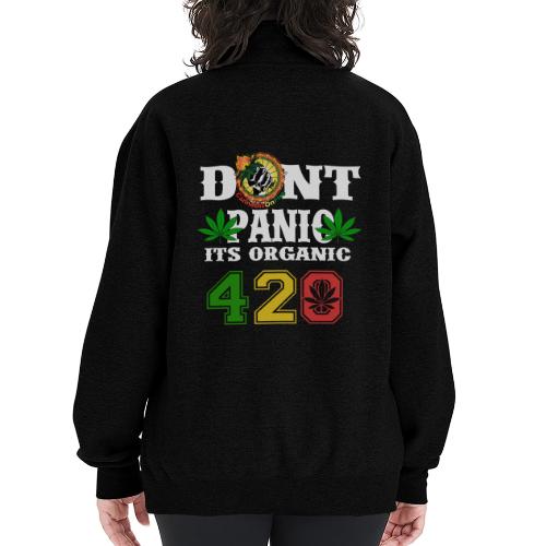 Joking 420 Organic Smoke Weed Marijuana Design - Champion Unisex 1/4 Zip Pullover Sweatshirt
