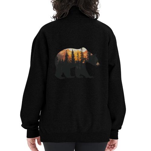 Bear: Sunset Guardian - Champion Unisex 1/4 Zip Pullover Sweatshirt