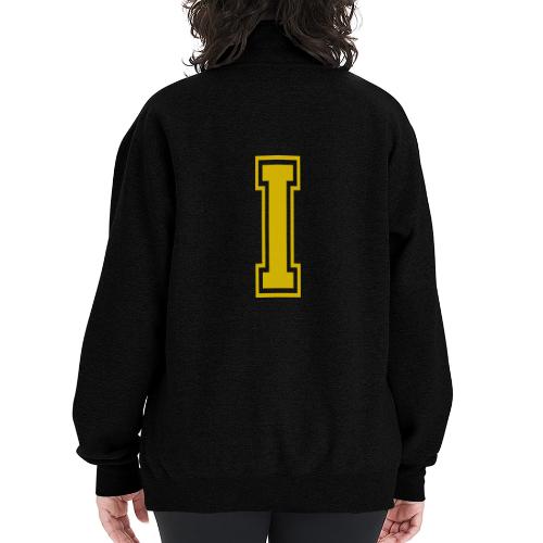 Letter I – Capital Athletic Alphabet Monogram - Champion Unisex 1/4 Zip Pullover Sweatshirt