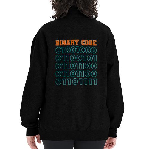 Say Hello in Binary code - Champion Unisex 1/4 Zip Pullover Sweatshirt