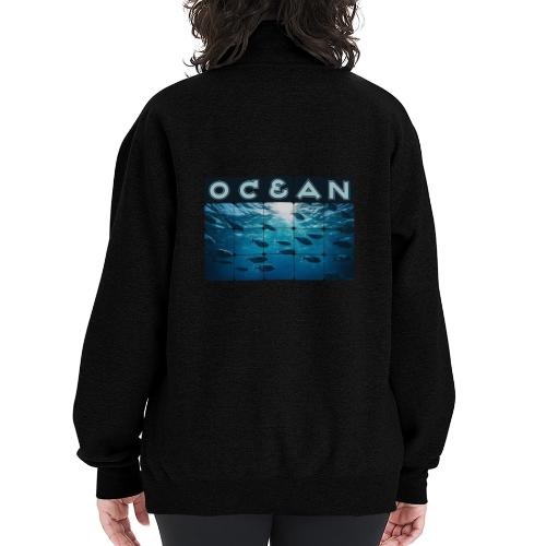 Ocean: Silver Tide - Champion Unisex 1/4 Zip Pullover Sweatshirt