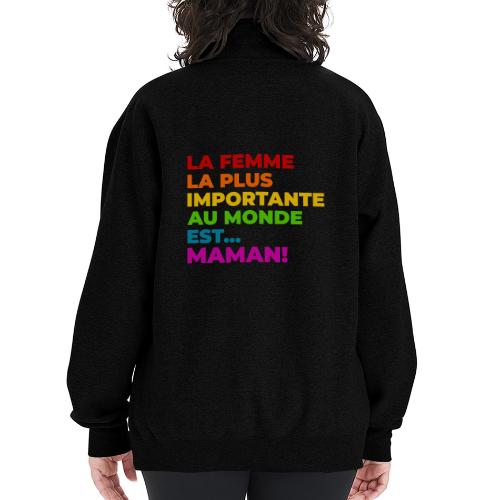 Maman : la femme la plus importante du monde - Champion Unisex 1/4 Zip Pullover Sweatshirt