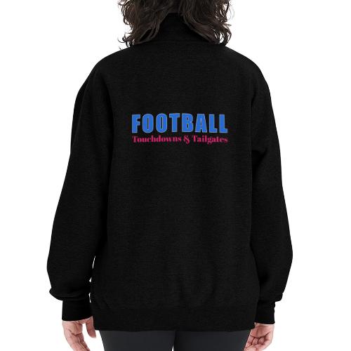 Football Touchdowns & Tailgates Design - Champion Unisex 1/4 Zip Pullover Sweatshirt