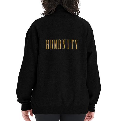 Golden Humanity Statement - Champion Unisex 1/4 Zip Pullover Sweatshirt