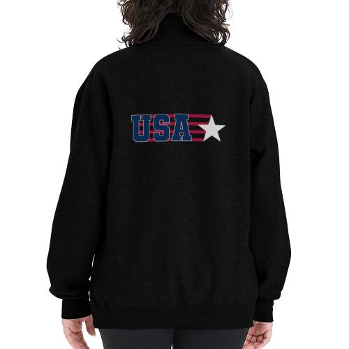 Star Stripe USA - Champion Unisex 1/4 Zip Pullover Sweatshirt