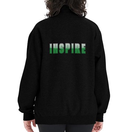 Inspire Word Art Design - Champion Unisex 1/4 Zip Pullover Sweatshirt