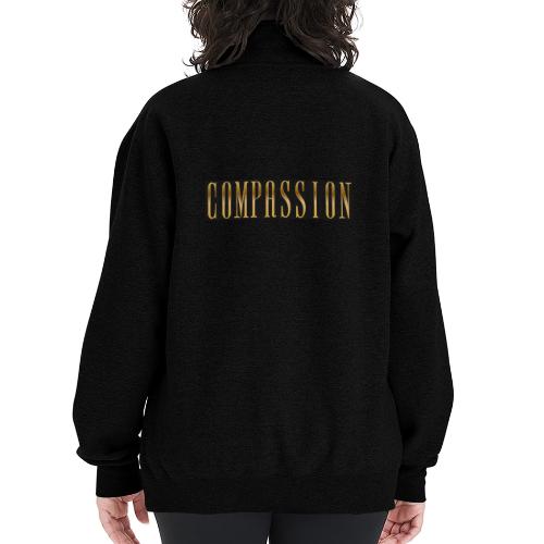 Golden Compassion - Champion Unisex 1/4 Zip Pullover Sweatshirt