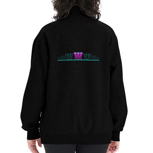 Letter W – Capital Varsity Alphabet Monogram - Champion Unisex 1/4 Zip Pullover Sweatshirt