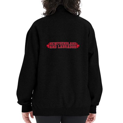 Newfoundland and Labrador with maple leaf - Champion Unisex 1/4 Zip Pullover Sweatshirt