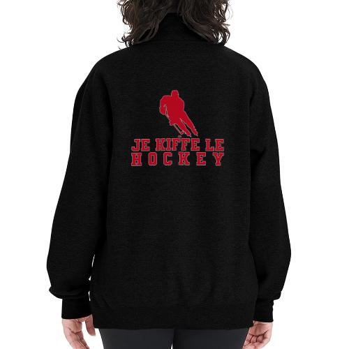 I love hockey - Champion Unisex 1/4 Zip Pullover Sweatshirt