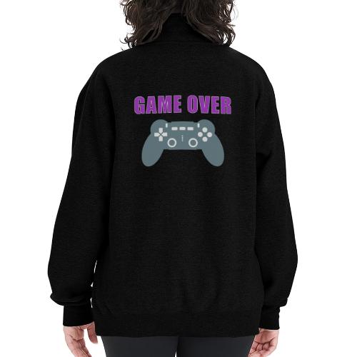 Game Over Gamer Controller Design - Champion Unisex 1/4 Zip Pullover Sweatshirt