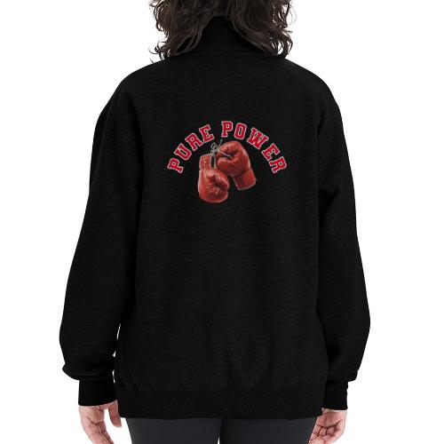 Boxing: Pure Power Punch - Champion Unisex 1/4 Zip Pullover Sweatshirt