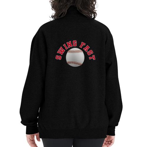 Baseball: Swing Fast Energy - Champion Unisex 1/4 Zip Pullover Sweatshirt