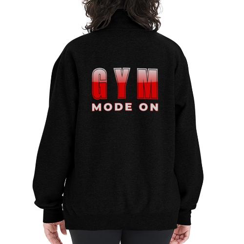 Gym Mode On Fitness Typography Design - Champion Unisex 1/4 Zip Pullover Sweatshirt