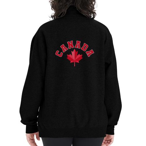 Canada with maple leaf - Champion Unisex 1/4 Zip Pullover Sweatshirt