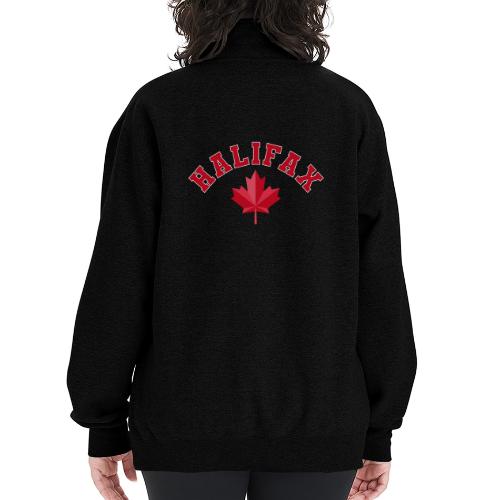 Halifax with maple leaf - Champion Unisex 1/4 Zip Pullover Sweatshirt