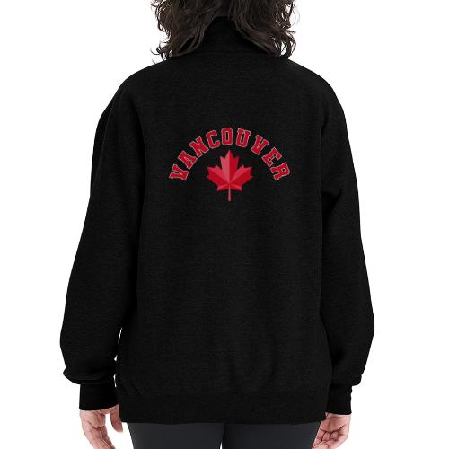 Vancouver with maple leaf - Champion Unisex 1/4 Zip Pullover Sweatshirt