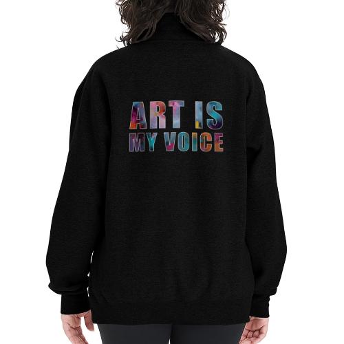 Art Is My Voice - Champion Unisex 1/4 Zip Pullover Sweatshirt