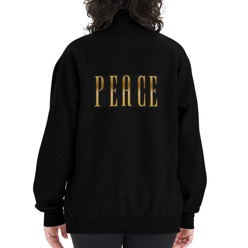 Peace in Gold - Champion Unisex 1/4 Zip Pullover Sweatshirt