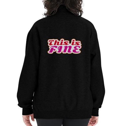 This Is Fine - Champion Unisex 1/4 Zip Pullover Sweatshirt