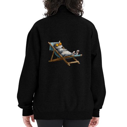 Sunshine Cat Mode - Champion Unisex 1/4 Zip Pullover Sweatshirt