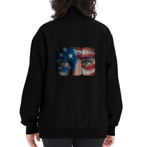 USA: Stars in Her Eyes - Champion Unisex 1/4 Zip Pullover Sweatshirt
